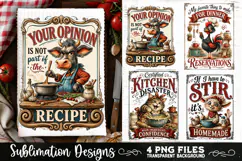 Funny Kitchen Towel 4 PNG Retro PNG Sublimation Product Image 2
