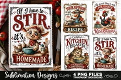 Funny Kitchen Towel 4 PNG Retro PNG Sublimation Product Image 4