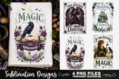 Magic Witchy Kitchen Towels PNG Sublimation Designs 4 Files Product Image 3