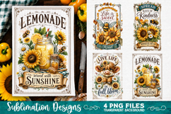 Sunflower Kitchen Towels PNG Sublimation Designs 4 Files Product Image 3