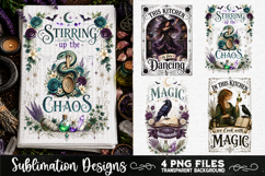 Magic Witchy Kitchen Towels PNG Sublimation Designs 4 Files Product Image 4