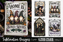 Magic Witchy Kitchen Towels PNG Sublimation Designs 4 Files Product Image 1