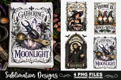Magic Witchy Kitchen Towels PNG Sublimation Designs 4 Files Product Image 2