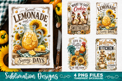 Sunflower Kitchen Towels PNG Sublimation Designs 4 Files Product Image 3