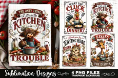Funny Kitchen Towel 4 PNG Retro PNG Sublimation Product Image 4