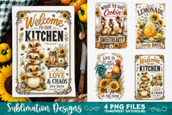 Sunflower Kitchen Towels PNG Sublimation Designs 4 Files Product Image 4