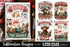 Funny Kitchen Towel 4 PNG Retro PNG Sublimation Product Image 2