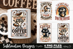 Funny Coffee Animals PNG Sublimation Designs 4 Files Product Image 4