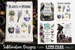 Magic Witchy Kitchen Towels PNG Sublimation Designs 4 Files Product Image 2