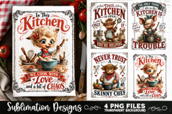 Funny Kitchen Towel 4 PNG Retro PNG Sublimation Product Image 2