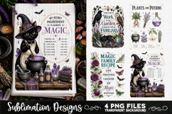 Magic Witchy Kitchen Towels PNG Sublimation Designs 4 Files Product Image 4