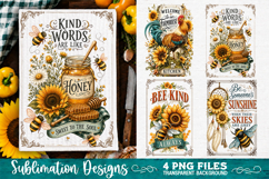 Sunflower Kitchen Towels PNG Sublimation Designs 4 Files Product Image 3
