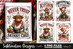 Funny Kitchen Towel 4 PNG Retro PNG Sublimation Product Image 4