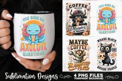 Funny Coffee Animals PNG Sublimation Designs 4 Files Product Image 4
