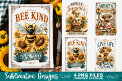 Sunflower Kitchen Towels PNG Sublimation Designs 4 Files Product Image 2