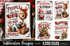 Funny Kitchen Towel 4 PNG Retro PNG Sublimation Product Image 3
