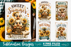 Sunflower Kitchen Towels PNG Sublimation Designs 4 Files Product Image 3