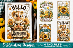 Sunflower Kitchen Towels PNG Sublimation Designs 4 Files Product Image 4