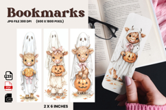 Halloween Bookmark Pumpkin Cute Ghost Design Printable_26 Product Image 1