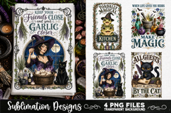 Magic Witchy Kitchen Towels PNG Sublimation Designs 4 Files Product Image 3