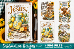 Sunflower Kitchen Towels PNG Sublimation Designs 4 Files Product Image 2
