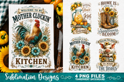 Sunflower Kitchen Towels PNG Sublimation Designs 4 Files Product Image 3