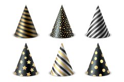 Party Cone Hats, Vector Set. Product Image 1