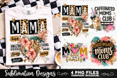 Trendy Mama PNG , Retro Collage Mama 4 Designs Sublimation Product Image 1