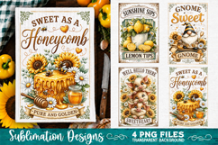 Sunflower Kitchen Towels PNG Sublimation Designs 4 Files Product Image 3
