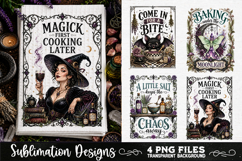 Magic Witchy Kitchen Towels PNG Sublimation Designs 4 Files Product Image 4