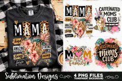 Trendy Mama PNG , Retro Collage Mama 4 Designs Sublimation Product Image 5