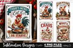 Funny Kitchen Towel 4 PNG Retro PNG Sublimation Product Image 2