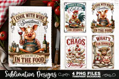 Funny Kitchen Towel 4 PNG Retro PNG Sublimation Product Image 4
