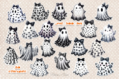 Retro Halloween Stickers Printable BUNDLE | Cute Spooky PNG Product Image 4