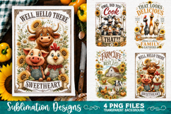 Sunflower Kitchen Towels PNG Sublimation Designs 4 Files Product Image 4