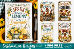 Sunflower Kitchen Towels PNG Sublimation Designs 4 Files Product Image 3