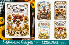 Sunflower Kitchen Towels PNG Sublimation Designs 4 Files Product Image 4
