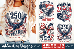 USA 250th Anniversary 4 PNG Sublimation, Patriotic 4th Product Image 3