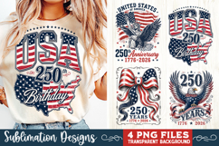 USA 250th Anniversary 4 PNG Sublimation, Patriotic 4th Product Image 4