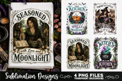 Magic Witchy Kitchen Towels PNG Sublimation Designs 4 Files Product Image 3