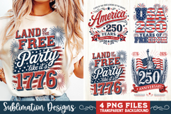 USA 250th Anniversary 4 PNG Sublimation, Patriotic 4th Product Image 2