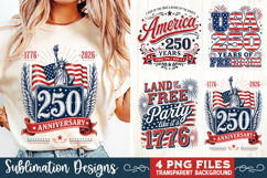 USA 250th Anniversary 4 PNG Sublimation, Patriotic 4th Product Image 3