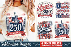 USA 250th Anniversary 4 PNG Sublimation, Patriotic 4th Product Image 3
