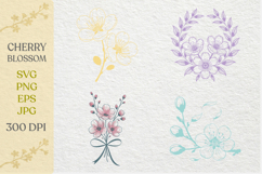 Cherry Blossoms SVG PNG Product Image 1