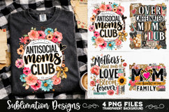 Trendy Mama PNG , Retro Collage Mama 4 Designs Sublimation Product Image 6