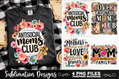 Trendy Mama PNG , Retro Collage Mama 4 Designs Sublimation Product Image 6