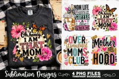 Trendy Mama PNG , Retro Collage Mama 4 Designs Sublimation Product Image 1