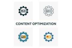 Content Optimization icon set Product Image 1