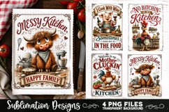 Funny Kitchen Towel 4 PNG Retro PNG Sublimation Product Image 3