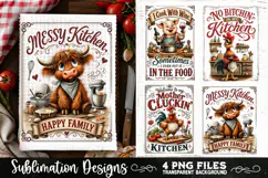 Funny Kitchen Towel 4 PNG Retro PNG Sublimation Product Image 3